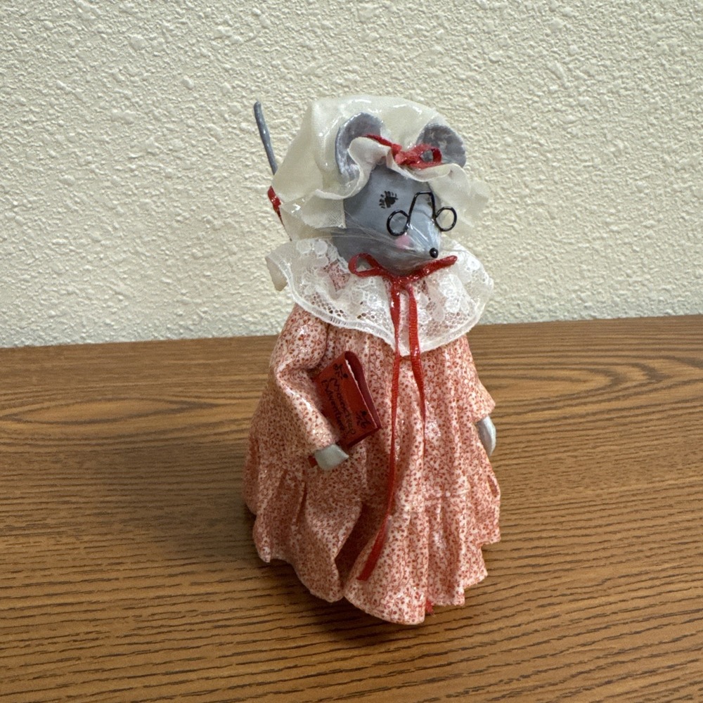 Vtg Charmayne Paper Mache Cloth Mouse The Mustard Seed Laramie, Wyoming
